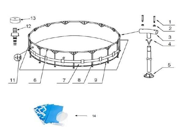 Piscine tubulaire Ultra XTR ronde Diam. 4,88 x H.1,22 m