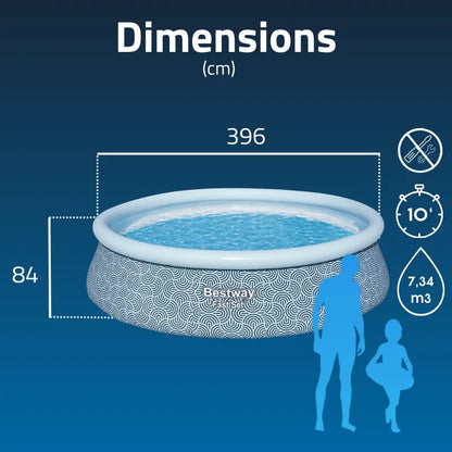 Piscine gonflable ronde Bestway Fast Set 396 x 84 cm bleu