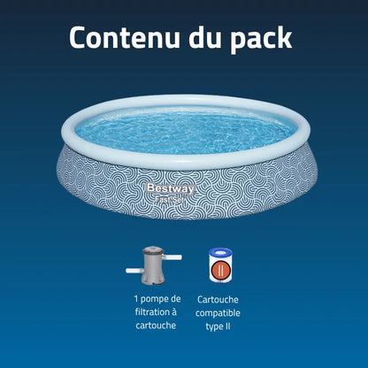 Piscine gonflable ronde Bestway Fast Set 396 x 84 cm bleu
